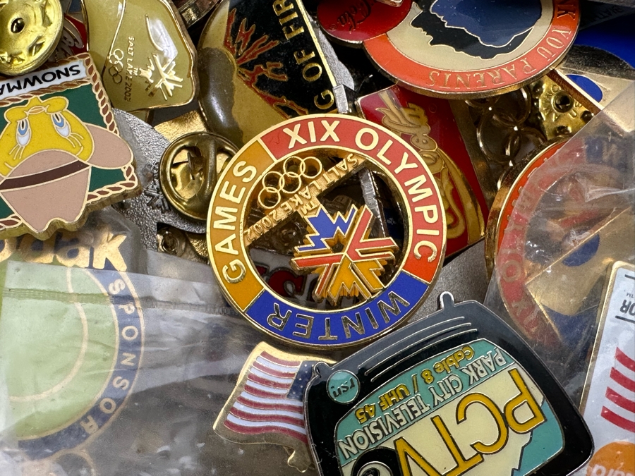 Collection Of Various Pins And Buttons Mainly Olympic Pins [Photo 11]