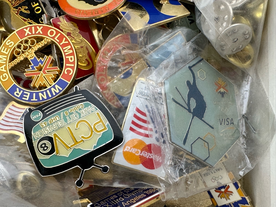 Collection Of Various Pins And Buttons Mainly Olympic Pins [Photo 6]