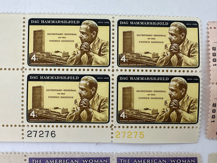 Mint Mid-Century Postage Stamp Blocks [Photo 4]