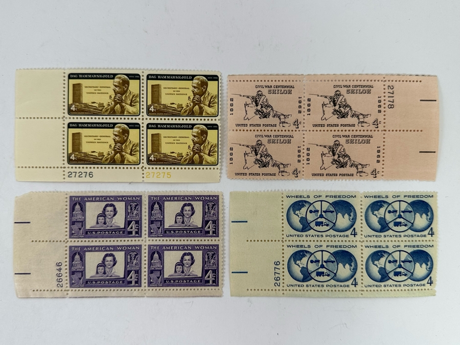 Mint Mid-Century Postage Stamp Blocks [Photo 2]