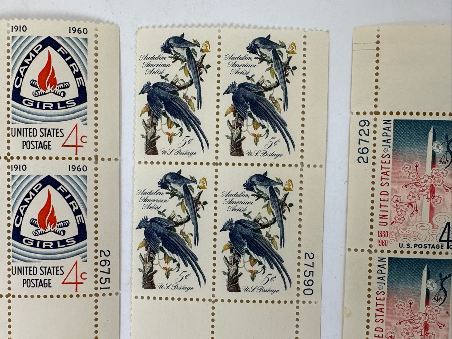 Mint Mid-Century Postage Stamp Blocks [Photo 4]