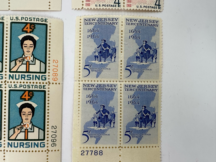 Mint Mid-Century Postage Stamp Blocks [Photo 8]
