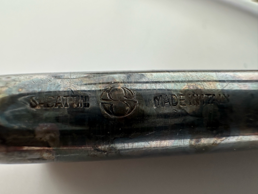 Lino Sabattini Signed Mid-Century Modern Candle Holders, A Pair Made In Italy Fiamma 12.5H [Photo 2]