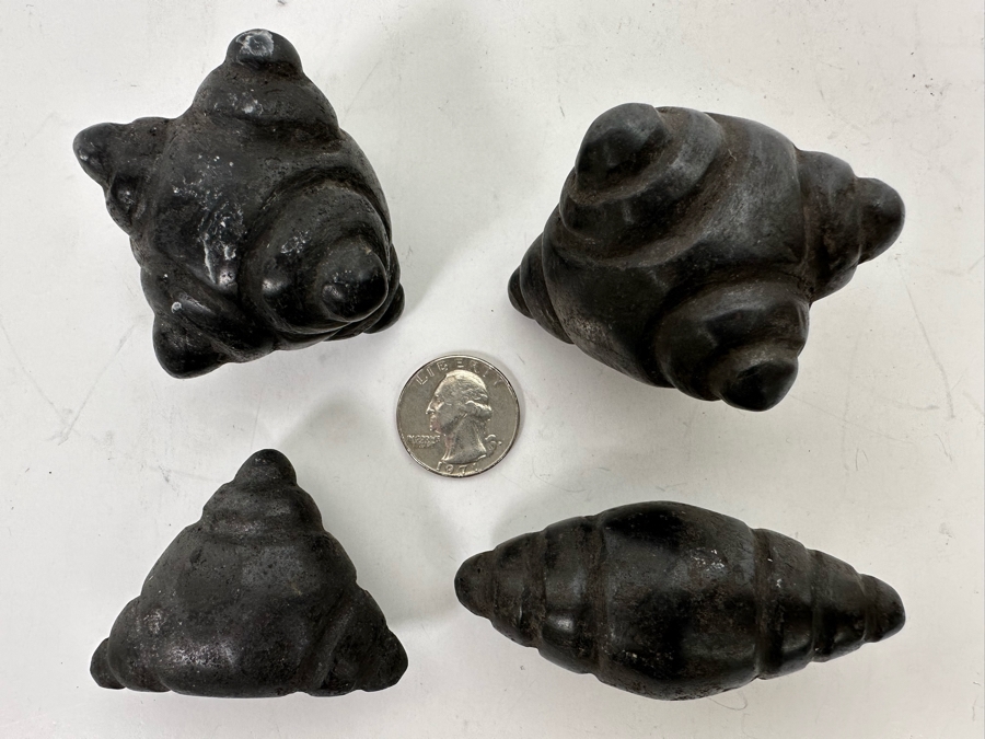 Set Of Four Vintage Jiwaya Chumpi Meteorite Stones Peruvian Shaman Ceremonial Stones [Photo 2]