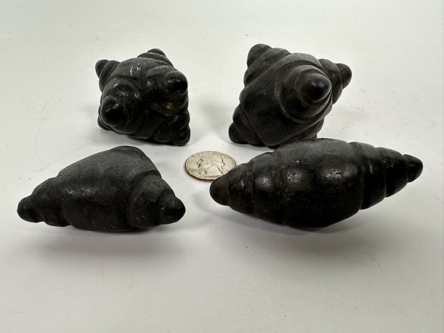 Set Of Four Vintage Jiwaya Chumpi Meteorite Stones Peruvian Shaman Ceremonial Stones [Photo 11]