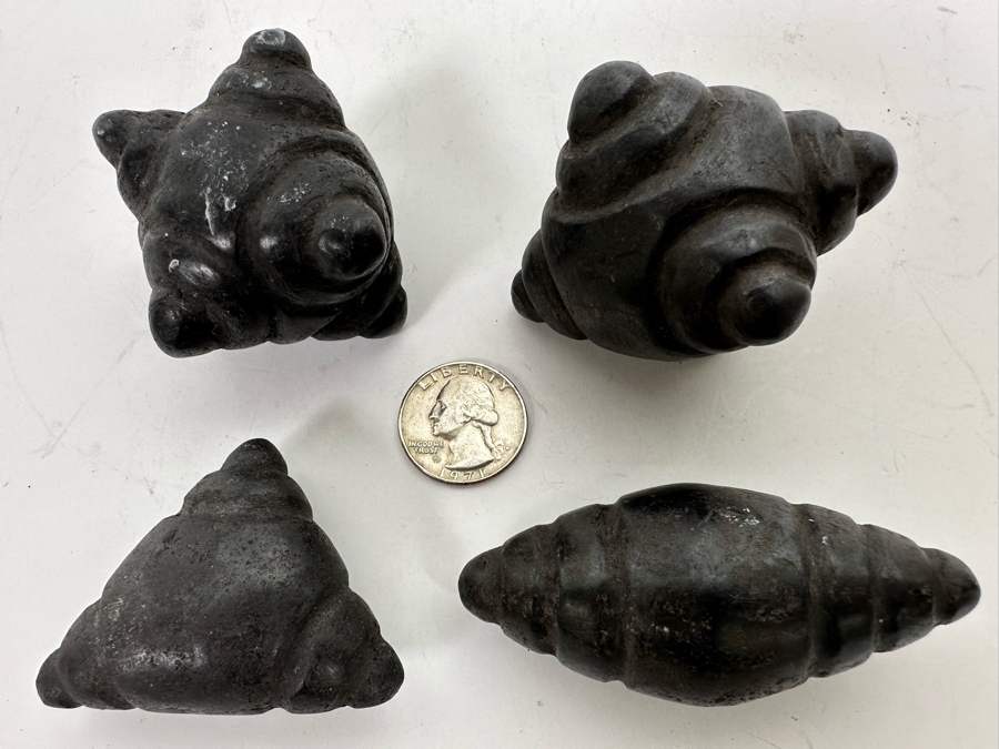 Set Of Four Vintage Jiwaya Chumpi Meteorite Stones Peruvian Shaman Ceremonial Stones [Photo 3]
