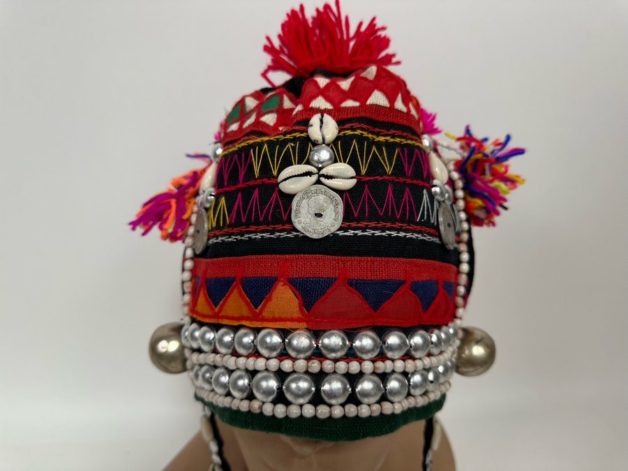 Vintage Akha Hill Tribe Headdress From Thailand [Photo 3]