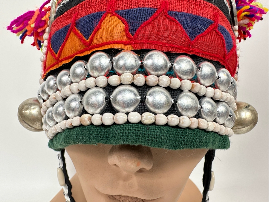 Vintage Akha Hill Tribe Headdress From Thailand [Photo 4]