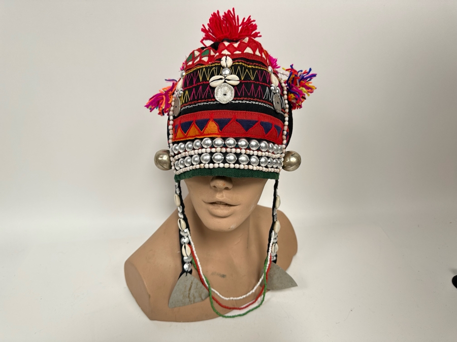 Vintage Akha Hill Tribe Headdress From Thailand [Photo 2]