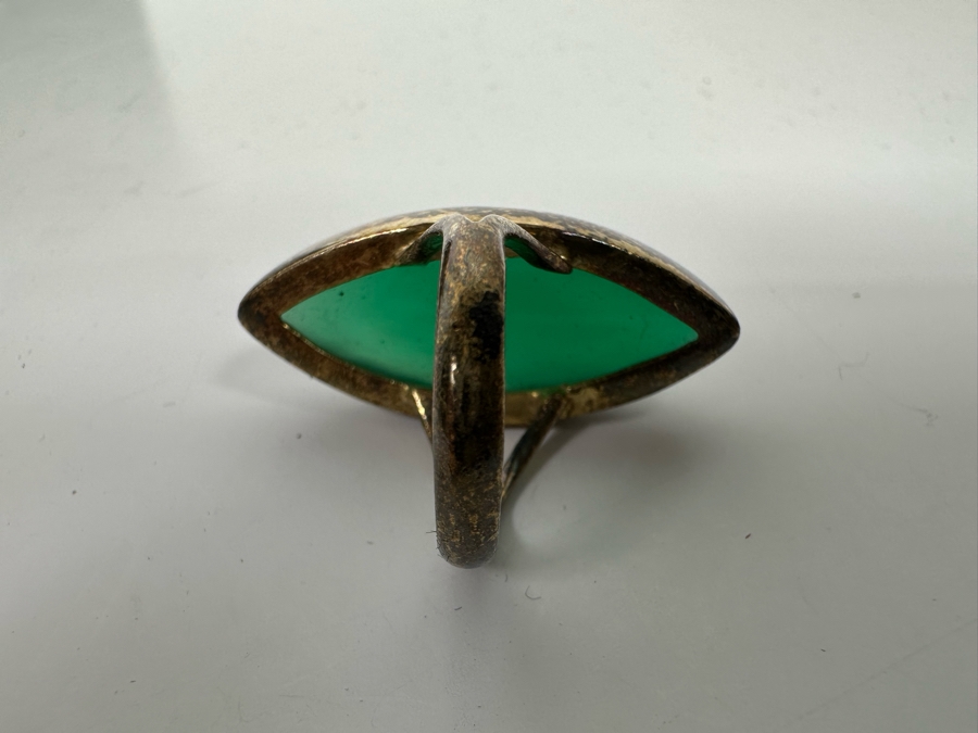 Vintage Birmingham English Sterling Silver Ring Hallmarked MVA Size 7 1/4 10.1g [Photo 12]