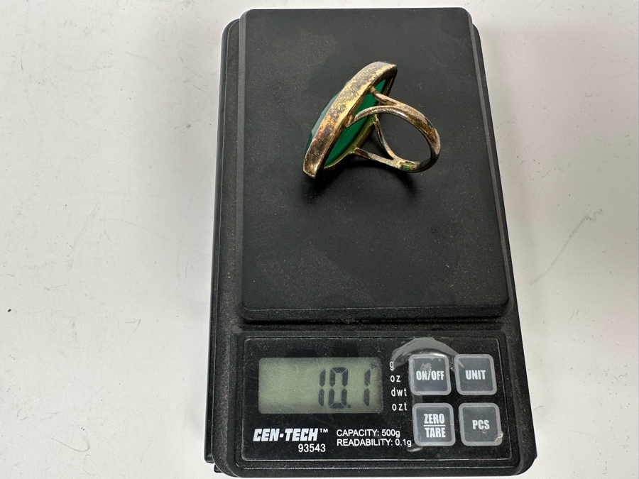 Vintage Birmingham English Sterling Silver Ring Hallmarked MVA Size 7 1/4 10.1g [Photo 19]