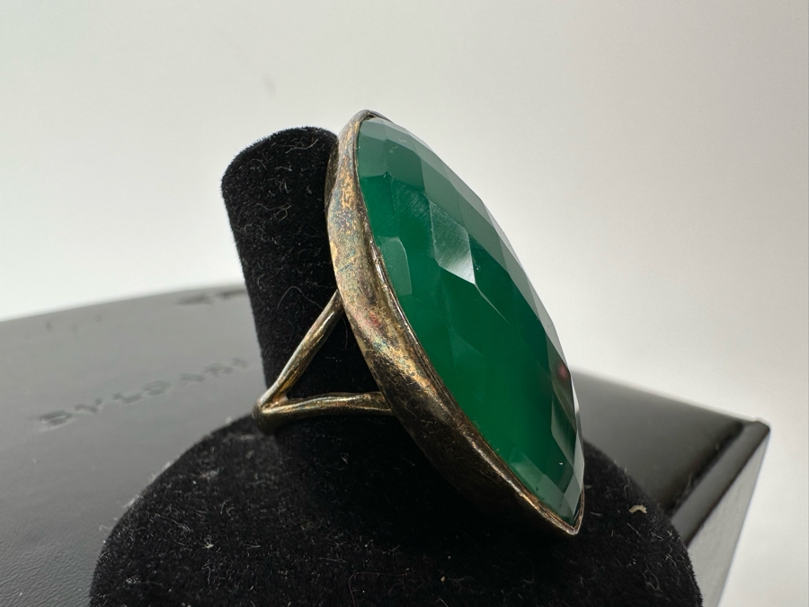 Vintage Birmingham English Sterling Silver Ring Hallmarked MVA Size 7 1/4 10.1g [Photo 6]