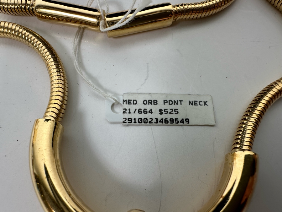 new-maiyet-gold-tone-orb-pendant-necklace-with-tags-retails-525