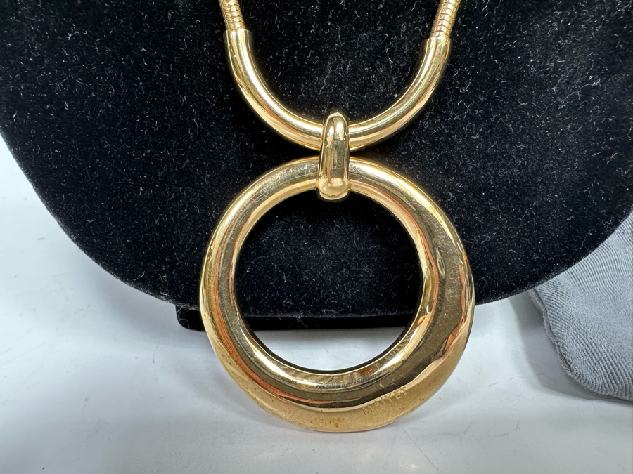 new-maiyet-gold-tone-orb-pendant-necklace-with-tags-retails-525
