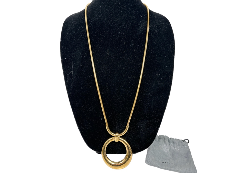 New Maiyet Gold Tone Orb Pendant Necklace With Tags Retails $525