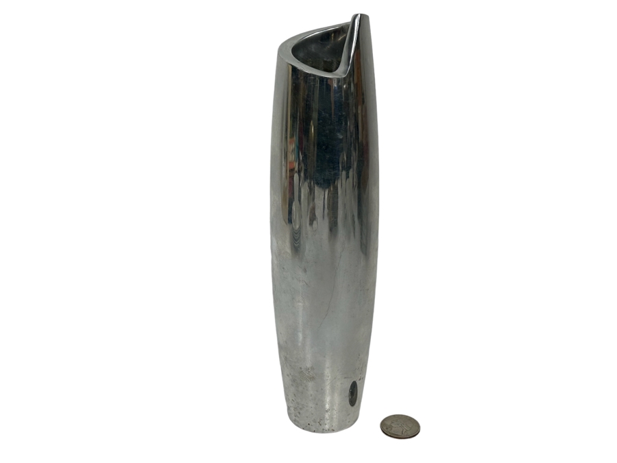 Nambe Aluminum Allow Spiral Vase 1998 6191 9.5H Smith Celentano