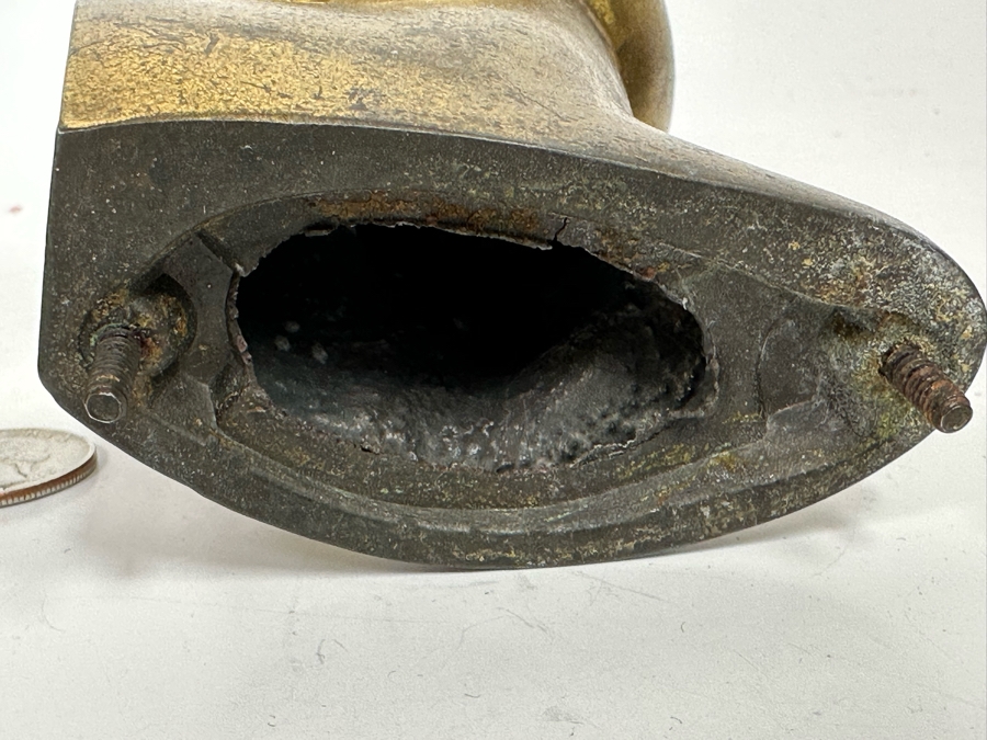 Pair Of Art Deco Gold Tone Metal Woman Busts Heads Statues 3 X 5 [Photo 11]