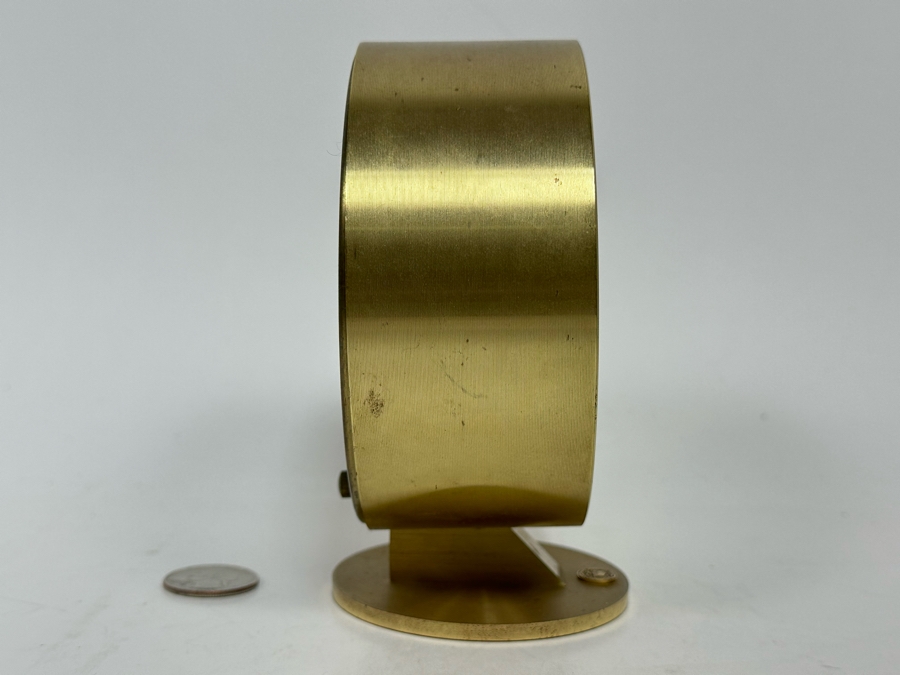 Howard Miller Quartz W. Germany Gold Tone Desk Clock 5W X 5.5H [Photo 7]