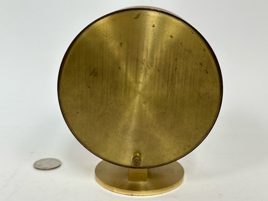 Howard Miller Quartz W. Germany Gold Tone Desk Clock 5W X 5.5H