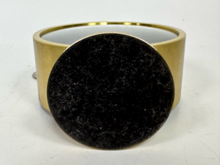 Howard Miller Quartz W. Germany Gold Tone Desk Clock 5W X 5.5H [Photo 10]