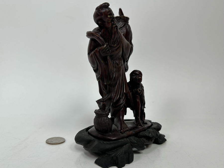 Vintage Chinese Carved Stone Figurine 5W X 3D X 7H [Photo 14]