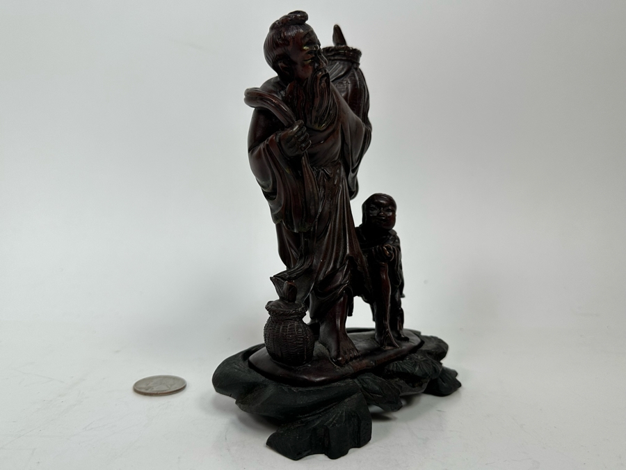 Vintage Chinese Carved Stone Figurine 5W X 3D X 7H [Photo 15]