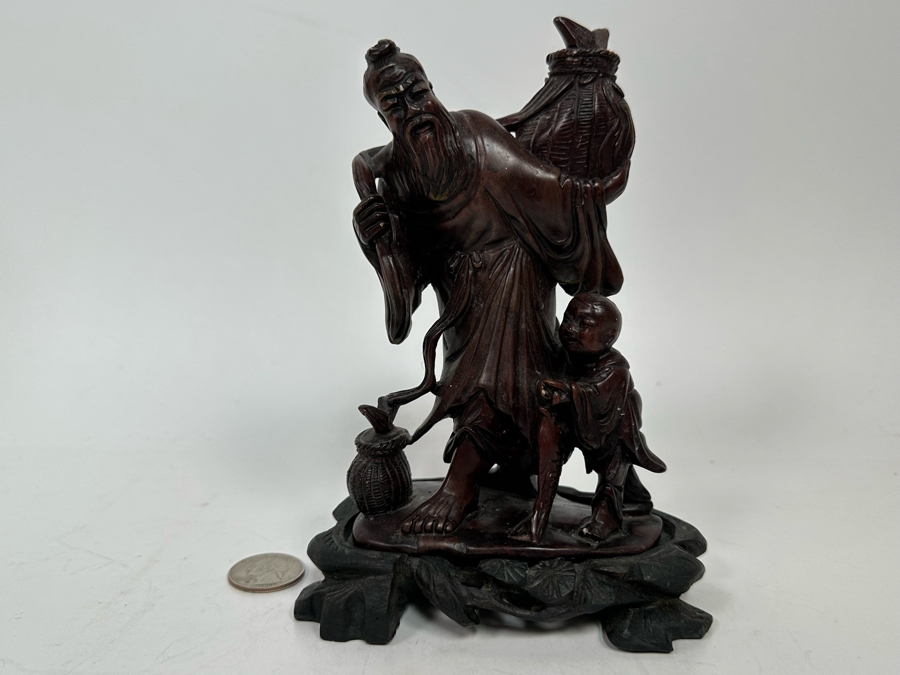 Vintage Chinese Carved Stone Figurine 5W X 3D X 7H [Photo 3]