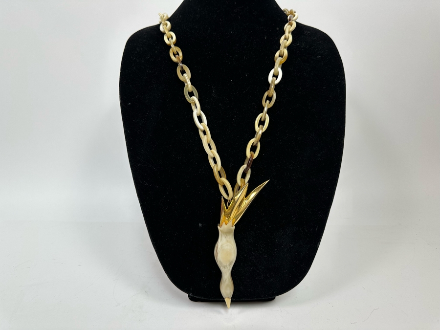 New Maiyet Horn Diving Bird Pendant 34' Necklace [Photo 3]