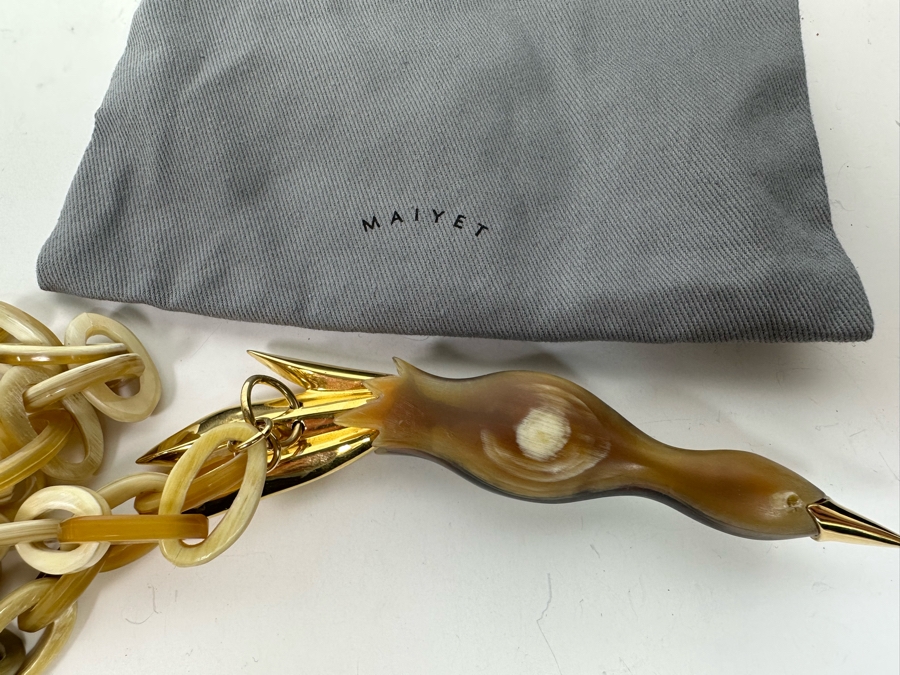 New Maiyet Horn Diving Bird Pendant 34' Necklace [Photo 11]