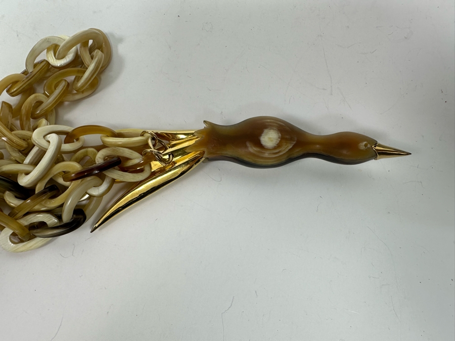 New Maiyet Horn Diving Bird Pendant 34' Necklace [Photo 10]