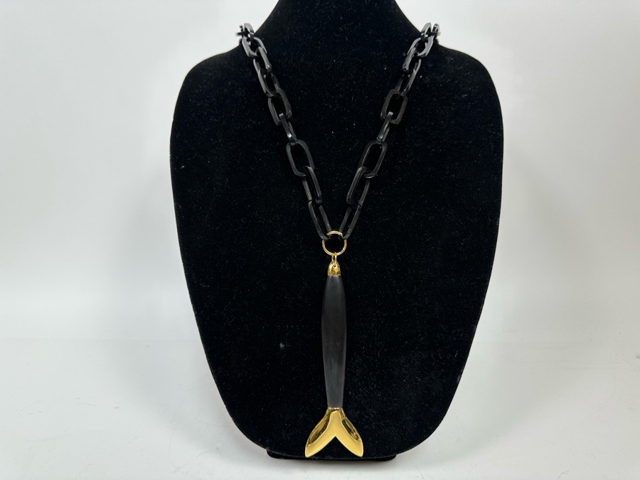 New Maiyet Large Fish Neck Pendant 42” Necklace With Tags Retails $995 [Photo 3]