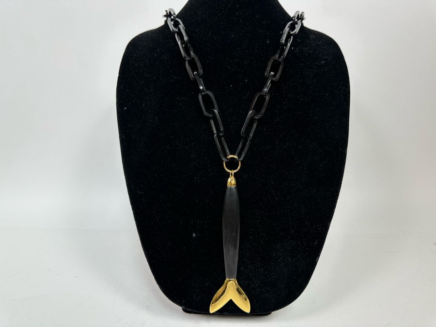 New Maiyet Large Fish Neck Pendant 42” Necklace With Tags Retails $995 [Photo 2]