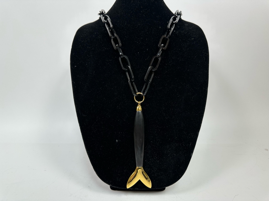 New Maiyet Large Fish Neck Pendant 42” Necklace With Tags Retails $995 [Photo 4]