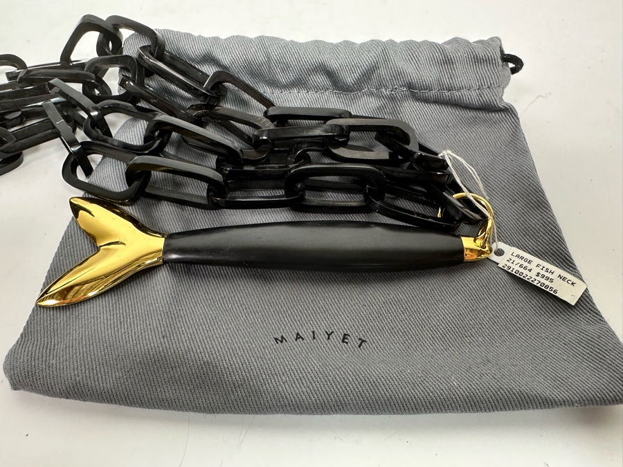 New Maiyet Large Fish Neck Pendant 42” Necklace With Tags Retails $995 [Photo 12]