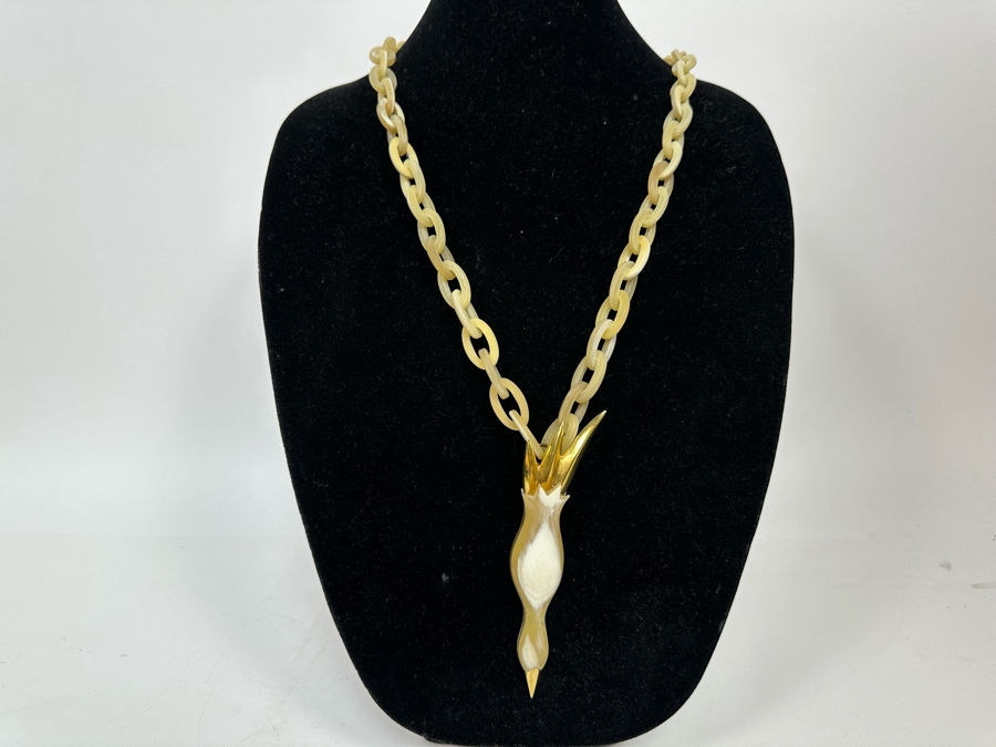 New Maiyet Horn Diving Bird Pendant 34' Necklace [Photo 2]