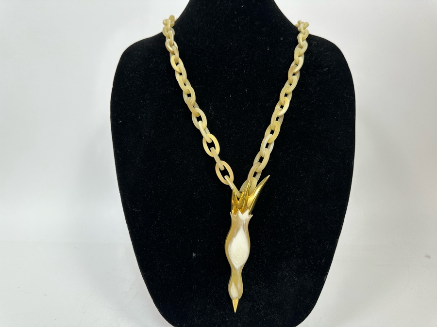 New Maiyet Horn Diving Bird Pendant 34' Necklace [Photo 3]