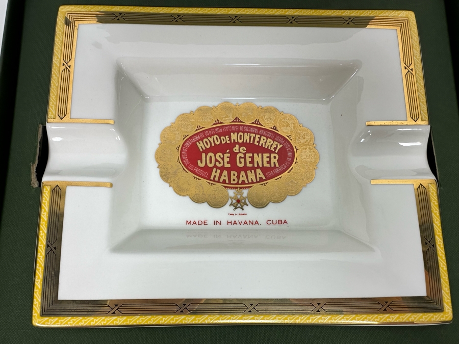 New Vintage Cigar Advertising Ashtray Hoyo De Monterrey De Jose Gener Habana Made In Havana, Cuba With Box 7.5 X 6.5 [Photo 4]