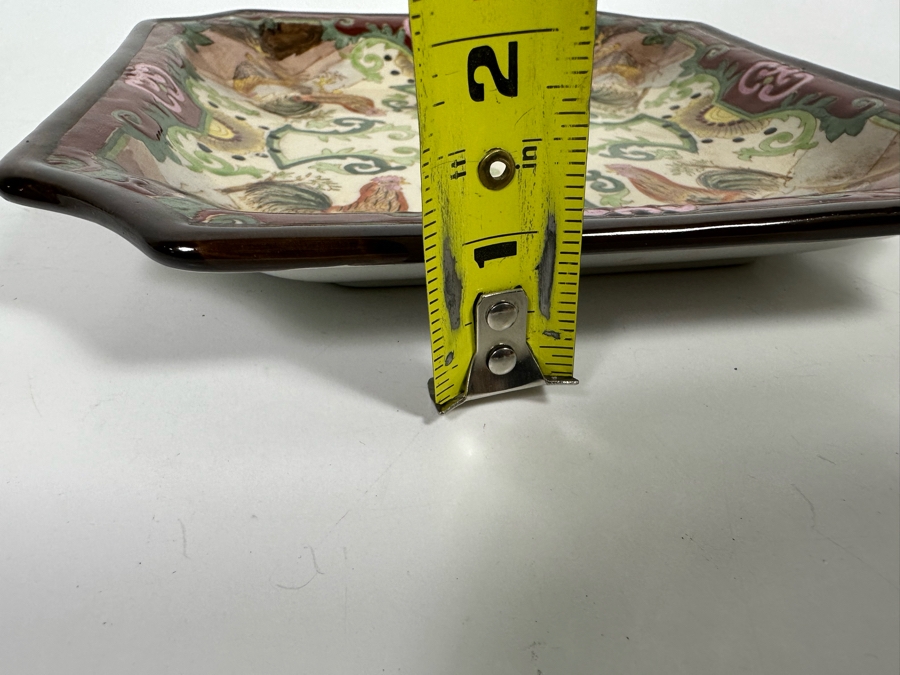 Signed Hand Painted Chinese Porcelain Dish Tray 8 X 8 [Photo 13]