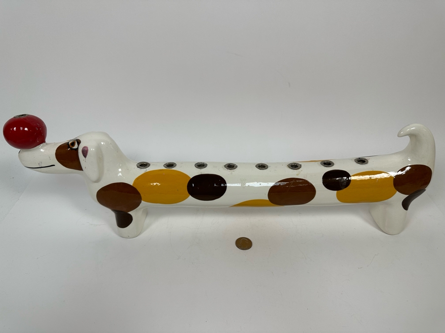 Signed Figural Dachsund Dog Menorah By Alison Palmer 22W X 2.5D X 7H [Photo 6]
