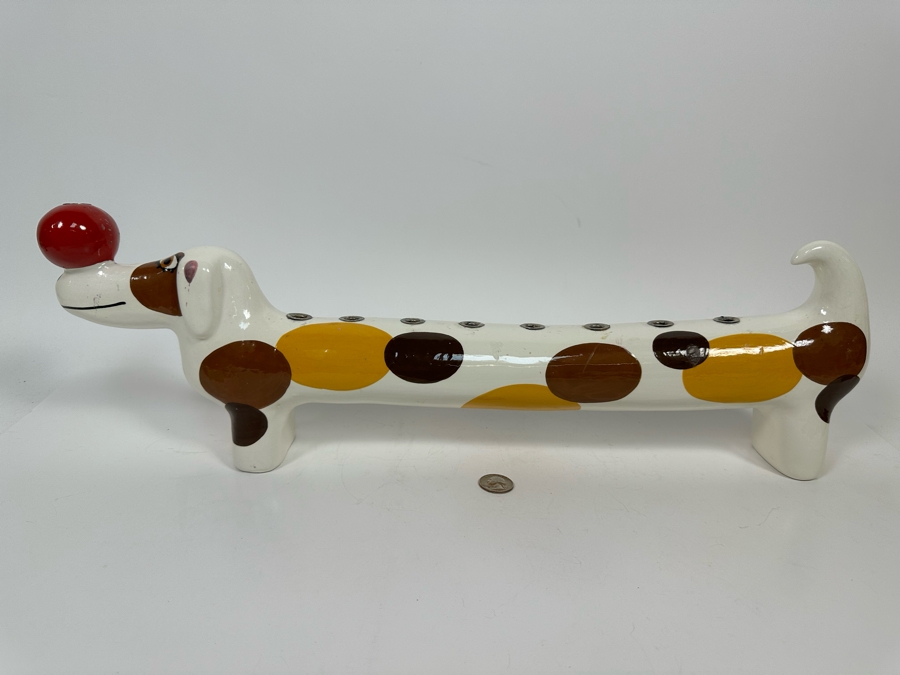 Signed Figural Dachsund Dog Menorah By Alison Palmer 22W X 2.5D X 7H [Photo 3]