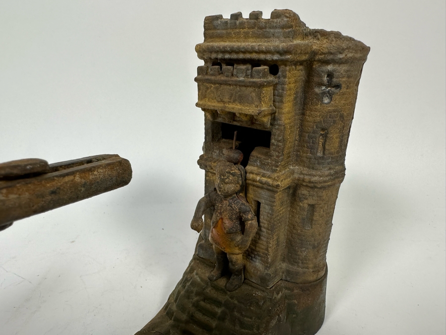 Antique Cast Iron William Tell Mechanical Bank (Note That Base Is Separated And Needs Repairs) 10W X 3.5D X 6.5H - See Photos [Photo 10]