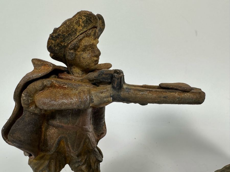Antique Cast Iron William Tell Mechanical Bank (Note That Base Is Separated And Needs Repairs) 10W X 3.5D X 6.5H - See Photos [Photo 12]