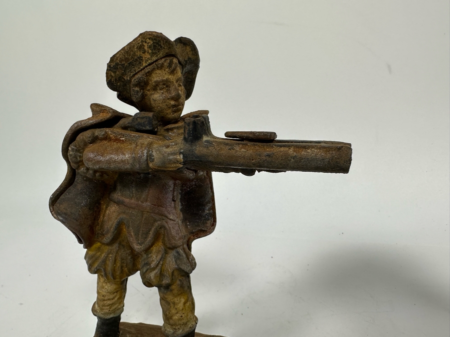 Antique Cast Iron William Tell Mechanical Bank (Note That Base Is Separated And Needs Repairs) 10W X 3.5D X 6.5H - See Photos [Photo 8]