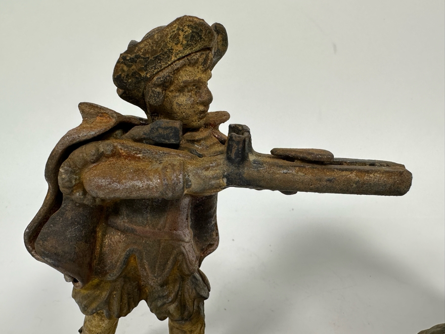 Antique Cast Iron William Tell Mechanical Bank (Note That Base Is Separated And Needs Repairs) 10W X 3.5D X 6.5H - See Photos [Photo 7]