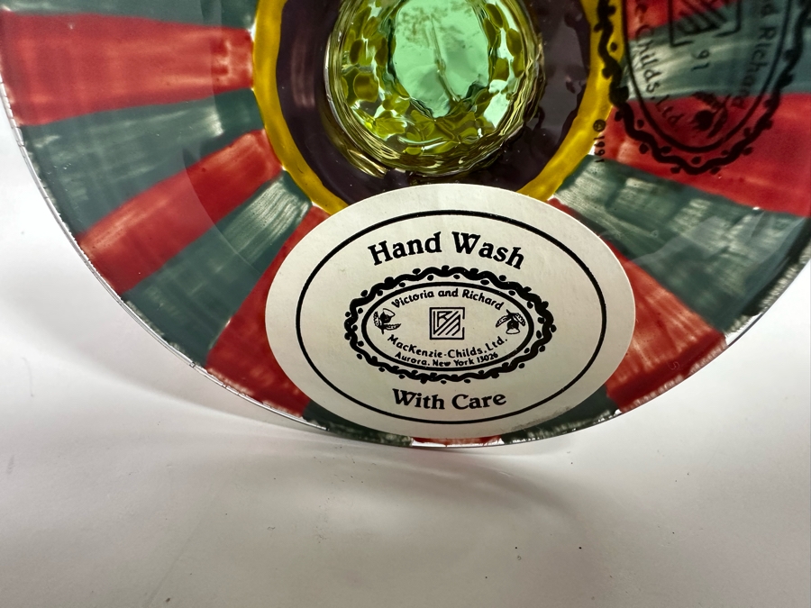 Victoria And Richard MacKenzie-Childs Ltd Hand Painted Stemware Glasses Set Of 5 6.5H [Photo 9]