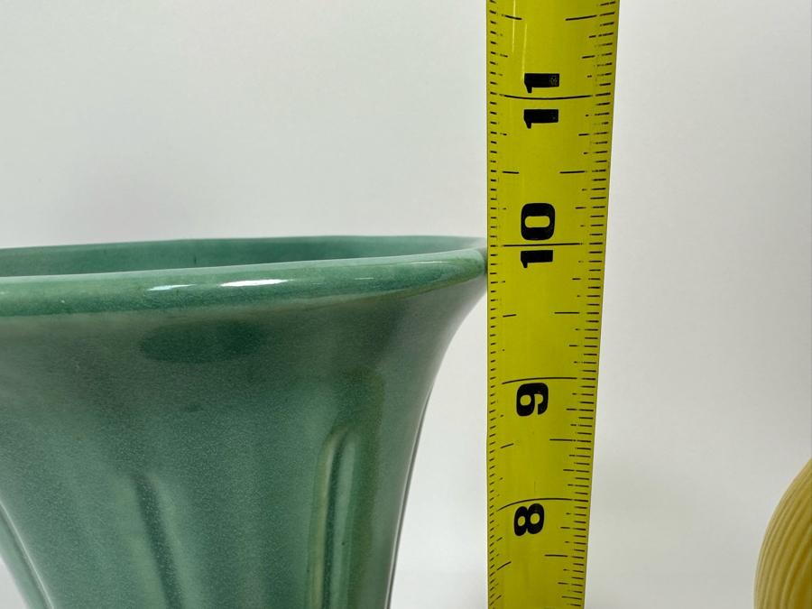 Pair Of USA Pottery Vases One Of Right Is Signed Barbara Eigen 8H And 10H [Photo 11]