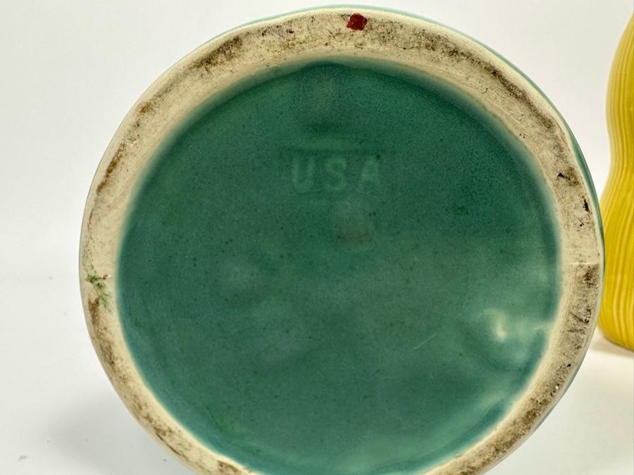 Pair Of USA Pottery Vases One Of Right Is Signed Barbara Eigen 8H And 10H [Photo 8]