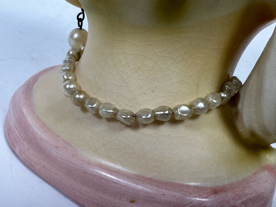 Vintage Head Vase With Pearls 5.5H [Photo 10]