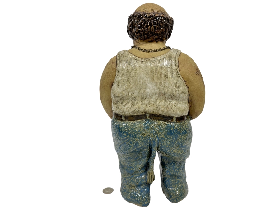 Carolyn Guerra Original Sculpture Titled Rhinoman, A “Beer-Drinking, Pasta-Eating, Cigar-Smoking Lover Boy” 15H [Photo 3]