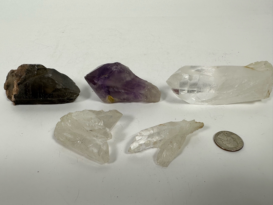 Various Crystals, Amethyst And Smoky Quartz Stones [Photo 2]